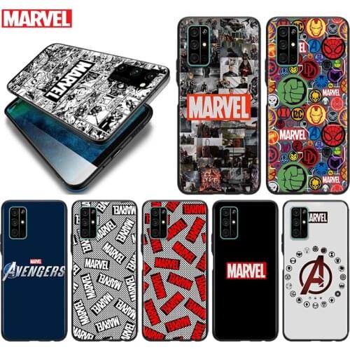 Silicone Cover Marvel Logo Avengers For Honor 9 9S 9A 9C 9X 9N 9i V9 10 10i 10X X10 Lite Pro Shockproof Phone Case