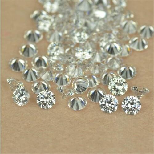 Sale 5A 1.0mm-4mm 12# White Sapphires Synthetic Corundum Stone Round Brilliant Cut Lab Gems Beads For DIY Jewelry Accessories