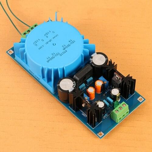 Assembled LM317 LM337 Transformer Output Adjustable Voltage Regulator Preamplifier 15W/25W Power Supply Board For Audio Amplifie