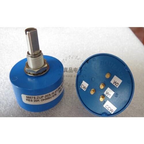 [VK] USA BOURNS 6657S-ZUP-203 20K conductive plastic potentiometer 4 foot half shaft length 23MM Hole diameter 9.3mm switch