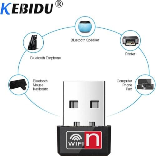 Kebidu WiFi Adapter MT7601 150Mbps Mini USB Wi-Fi Adapter 2.4G Network Card Antenna Receive For PC USB Ethernet WiFi Dongle