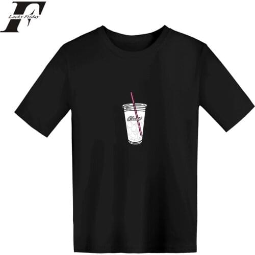 Funny T Shirts Ice Coffee Splatter T-shirt Oversize O-neck Tops Short Sleeve Cotton Clothes Kids Tshrit Charli Damelio Boy Girl