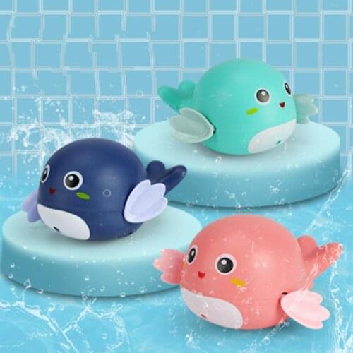 Bath Wind-up Toys Cute Cartoon Crab Penguin Whale Baby Baby Penguin Toys Bath Baby Toy Toy For Kids Water Whale Water Bath H8V1