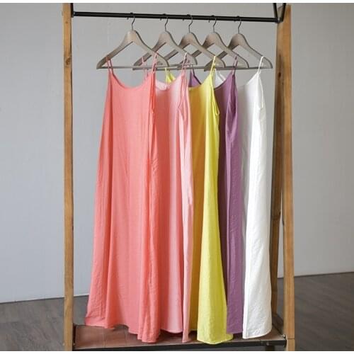 2016 Summer New Store Experience Ladies Fine cotton Strap Dress long Bottom Dress multicolor 18041-6