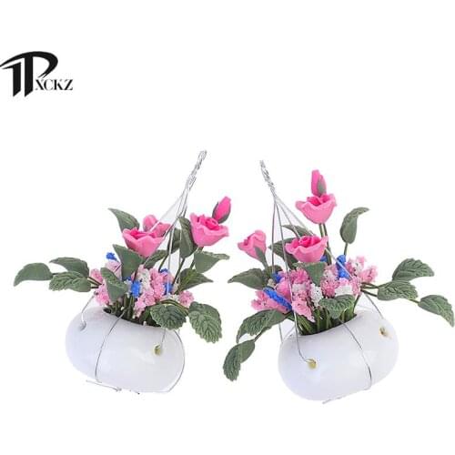 1:12 Dollhouse Miniature Scene Model Potted Plant Pretend Play Toy MiniFurniture Mini Furniture Toy Doll House Decoration