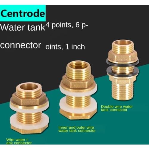 1/2IN 3/4IN 1 Inch Double Outer Wire Connector Outer Teeth Stainless Steel Water Inlet and Outlet Water Pipe Fittings