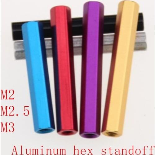 10pcs aluminum hex standoff m2 M2.5 m3 Aluminum Hex Standoff Spacer For RC Parts