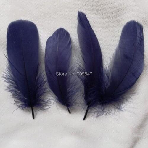 200PCS/LOT 13-20cm LOOSE Navy Blue GOOSE FEATHERS,Goose Nagorie Feathers,Dark Blue feathers for Millinery and Hat Trimming