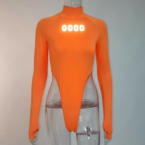 2020 Sexy Womens Long Sleeves Jumpsuit Neon Green Plausuits Spring Slim Rompers Tops for Female