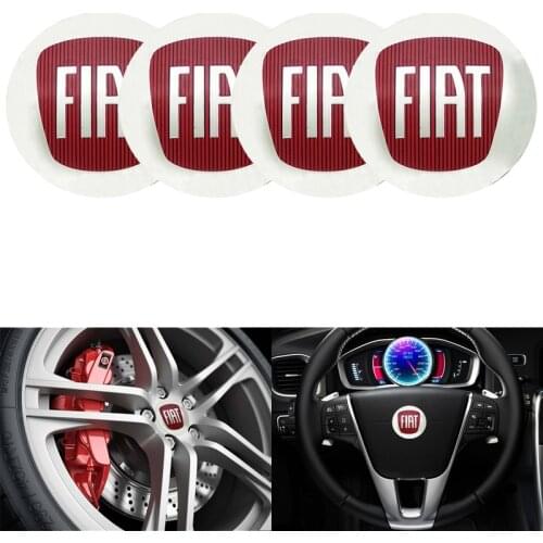 4pcs/set 56mm Car Wheel Center Hub Cap Sticker Auto Styling Accessories For Fiat Grande Punto Fiat 500 Panda Tipo Styling