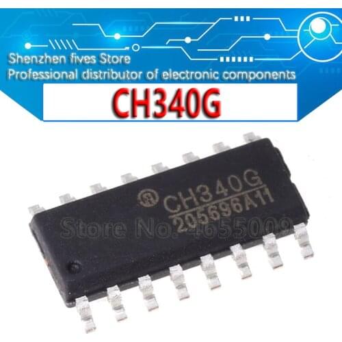 5pcs/lot 100% New CH340G CH340 340G SOP-16 Chipset