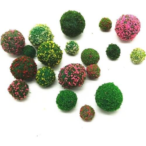 5pc Mini Grass Ball Artificial Flower Plants Miniatura Ornament Craft Decor Miniature Dollhouse Home Decoration DIY Accessories