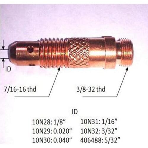 58x Full Set TIG Gas Lens Back Cap Collet Body Assorted Size Fit TIG Torch T28B