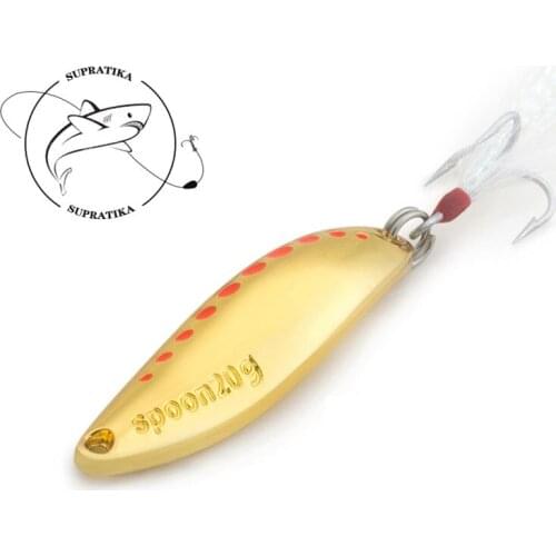 7g/10g/15g/20g Anti-Corrosion Metal Fishing Lure Hard Bait Artificial Spoon Jigbait With Feather Freshwater Metal Fishing Bait