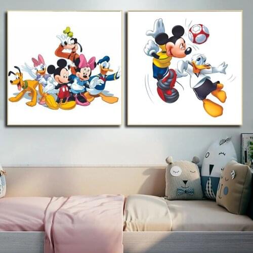 5D Diy Diamond Painting Disney Embroidery Cartoon Mickey Donald Duck Cross Stitch Kits Diamond Mosaic Home Decor Full Drill