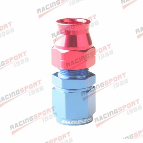 AN-8 8AN Female To 1/2" Aluminum Straight Hard Tube Fitting Adapter Red/Blue