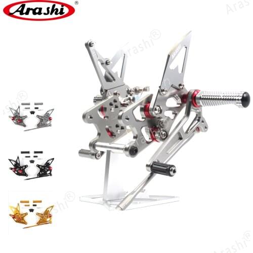 Arashi GSXR 1000 Rider Rearset Adjustable Footrests Foot Pegs For SUZUKI GSXR1000 GSX-R 1000 2007 2008 CNC Motorcycle Aluminum
