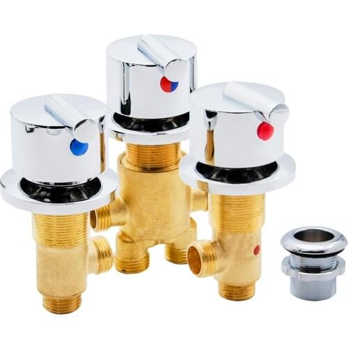 Bronze Chromed Ceramic Cartridge Cold and Hot Mixer 2 Way Bathtub Waterfall Tap For Bath Shower Head & Massage Tub Water Inlet