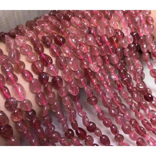 Natural strawberry quartz irregular Beads stone 6-8mm Loose Perle crystal for jewelry making DIY bracelet necklace needlework