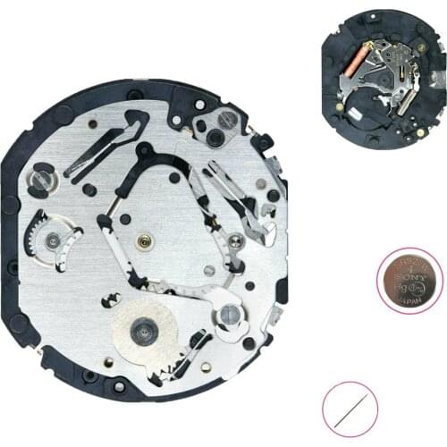 New Japanese 3-Eye 6-Hand Watch Quartz Movement With Battery & Stem For Hattori Epson TMI VX9J VX9JE Replacement Accessories