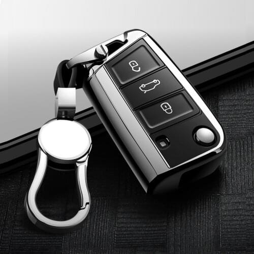 ABS+TPU Car Key Case Cover For Volkswagen VW Golf 7 mk7 Seat Ibiza Leon FR 2 Altea Aztec For Skoda Octavia Keychain Accessories