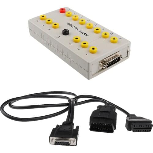 Da 4mm OBD OBD2 2x16Pin Diagnose Breakout Box Wire 4mm Banana Plug for MB