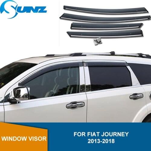 Side Window Deflector For Fiat Journey 2013 2014 2015 2016 2017 2018 Smoke Car Wind Shield Window Rain Guards SUNZ