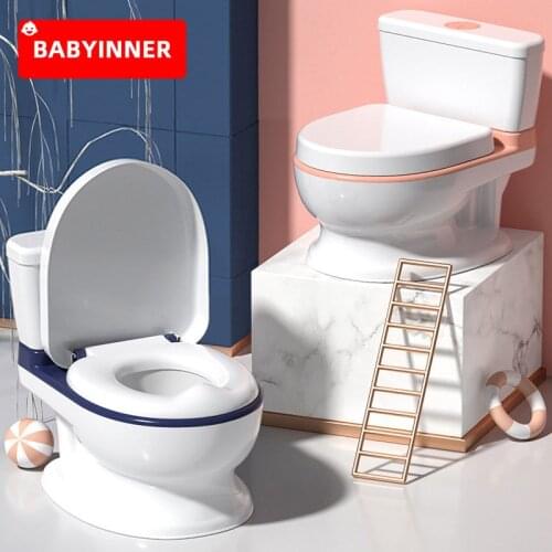 Babyinner Baby Toilet Portable Multifunction Toilet Training Baby Potty Safety PP Material Toddler Potty Training Seat 0-7Y