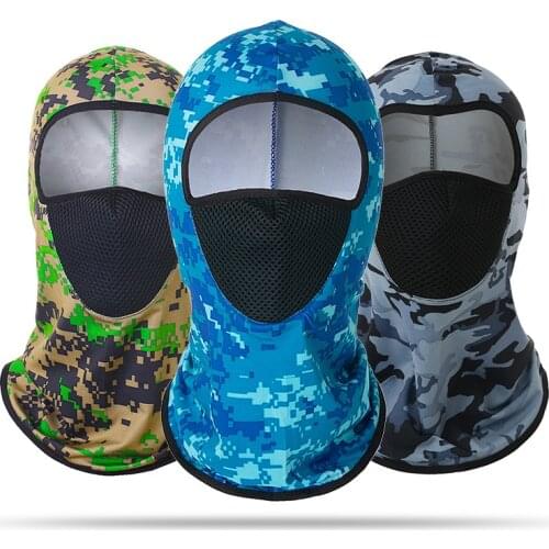 Breathable Mesh Tactical Mask Balaclava Full Face Cover Head Scarf Bicycle Ski Army Camo Bandanas Sport Neck Warmer Hood Hat
