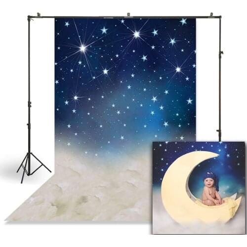 HUAYI Photography Backdrop Newborns Baby Child Photo Booth Background Vintage Starry Sky Stars Studio Birthday Backdrops D-8899