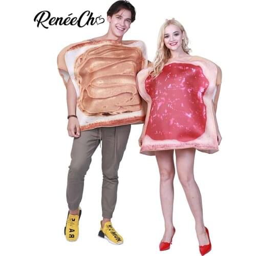 Couples Halloween Costume Halloween Cosplay Women Adult Peanut Butter And Jelly Costume 2018 Men Breakfast Christmas Costume