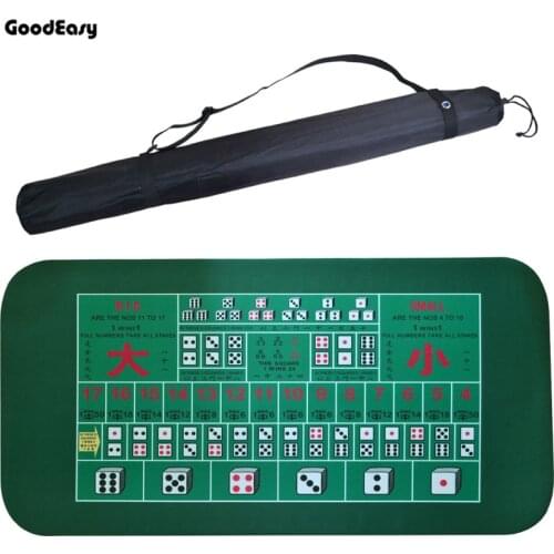 1.8*0.9m Green Rubber Texas Hold'em Poker Table Mat Poker Gaming Mat Table Cloth Game Cloth Sic Bo with Chinese/English