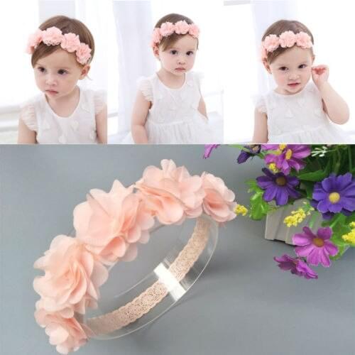 Cute Lace Flower Kids Baby Girl Toddler Headband Hair Band Headwear Accessories
