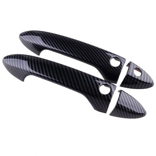 Car ABS Exterior Side Smart Door Handle Cover Trim Carbon Fiber Style Fit for Honda Accord Coupe 2013 2014 2015 2016 2017
