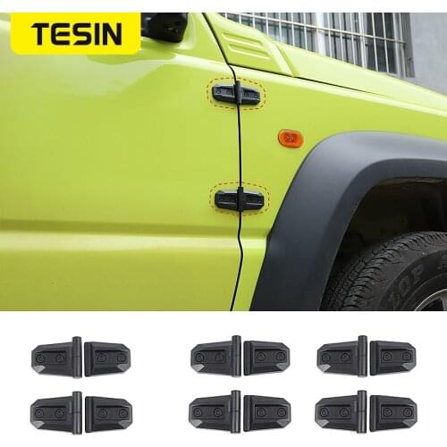 TESIN Car Stickers for Suzuki Jimny 2019+ Car Engine Hood Door Hinge Decoration Cover Accessories For Suzuki Jimny 2019 2020