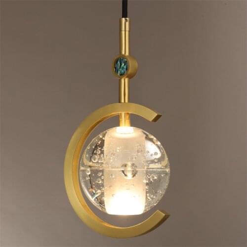 Nordic Led Crystal Small Pendant Light G9 For Restaurant Bedroom Corridor Contracted Single Head Decoration Delicate Luminaire