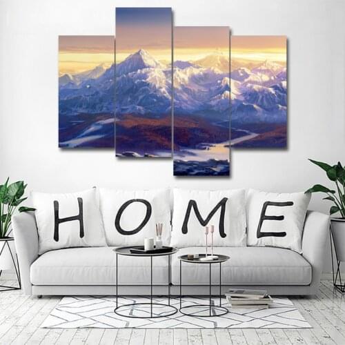4pcs Print poster canvas Wall Art Iceberg Maple Forest art oil painting Modular pictures on the wall sitting room(no frame)