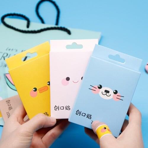 20pcs Breathable Cute Cartoon Band Aid Hemostasis Adhesive Bandages Outdoor Portable First Aid Emergency for Kids Children