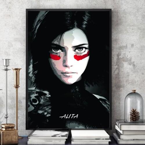 Home Decor Prints Painting Nordic Style Alita Battle Angel Pictures Wall Art Modular Canvas Poster Modern For Bedside Background