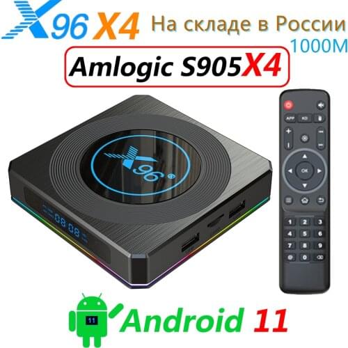 X96 X4 Amlogic S905X4 Smart Android 11 TV Box 4K HD YouTube 4GB RAM 32GB 64GB ROM 2.4G 5G Wifi BT 1000M TVBOX vs X96 MAX PLUS