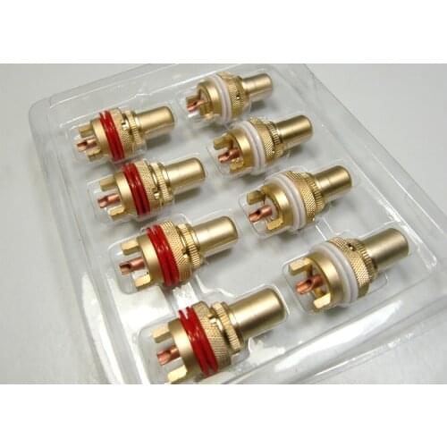 RCA Signal Input Socket High Quality Sand Plating Gold Genuine Amplifier Chassis Shell RCA Delivery White Red