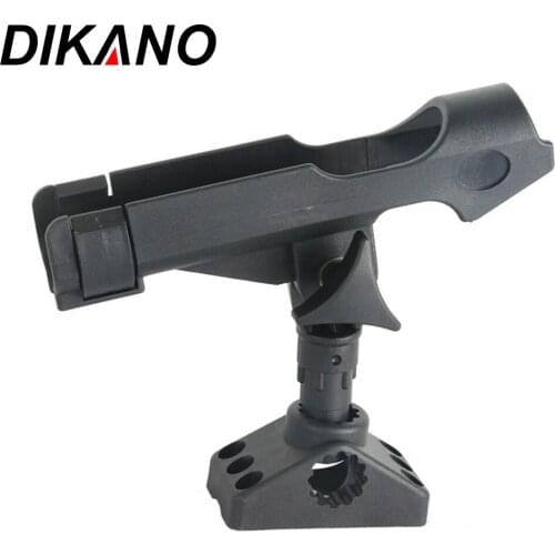 360 Degree Rotation Adjustable Fishing Rod Rack Pole Mount Stand Bracket Holder for Kayak Canoe Boat Fishing Rod Base Bracket