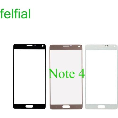 For Samsung Galaxy Note 4 N910 N910F N9100 Touch Screen Front Panel Glass Lens Outer LCD Glass Replacement