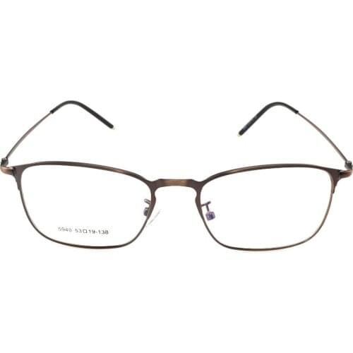 Titanium Alloy Bronze Retro Eyeglasses Frame Optical Custom Made Prescription Myopia Glasses Progressive Photochromic -1 To -10