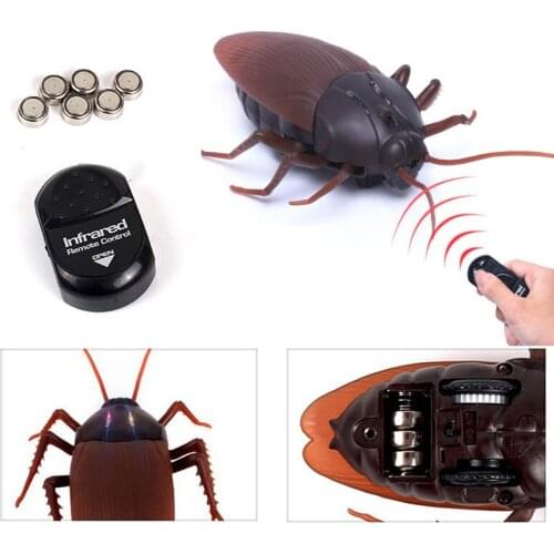 Unny Simulation Infrared RC Remote Control Scary Creepy Insect Cockroach Toys robot anti-stress Gift For Adult Children Boy