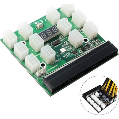 1PC Power Supply Server Adapter Breakout Board PCI-E 17x 6Pin Power Supply Breakout Board Adapter for HP Server PSU GPU