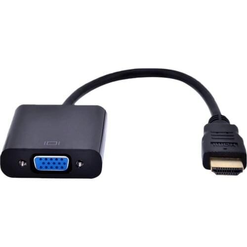 200pcs/lot pc laptop to projector hdmi to vga cable converter adapter hdmi vga video convertor hdmi-vga cable male to female