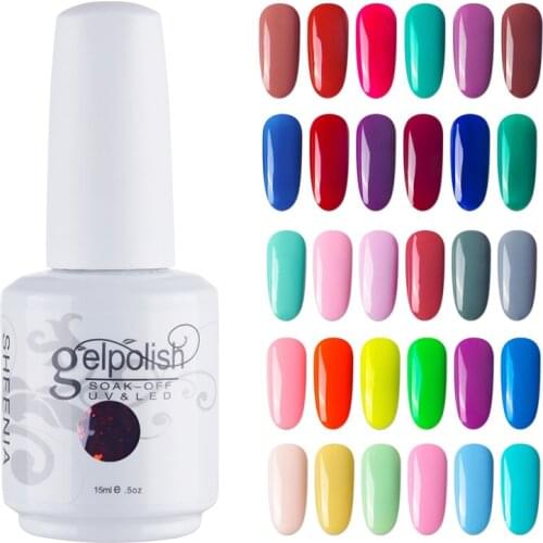 Sheenia ART Gel Nail Polish Glitter For Manicure set nail art Semi platium UV LED Lamp Nail varnishes Base top coat Gel lacquer