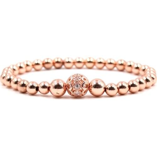 Fashion Environmental Protection 4 Color Copper Women Men Bead Bracelet Charm Micro Inset Zircon Lantern Ball Accessories Bangle
