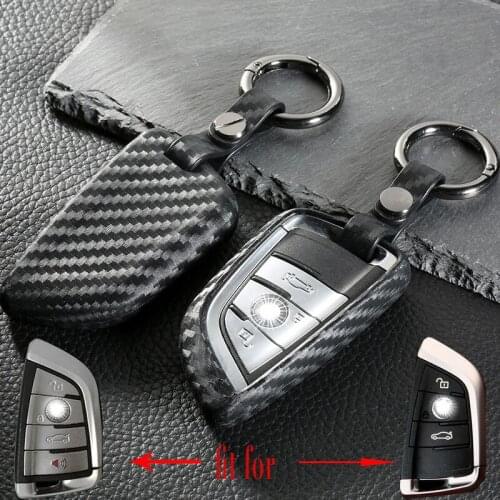 Carbon Fiber Key Cover Case 3 Buttons For Bmw E46 X5 E53 X3 E83 G30 E90 E39 E46 F30 F10 F20 E34 E38 Z3 Car Key Cover